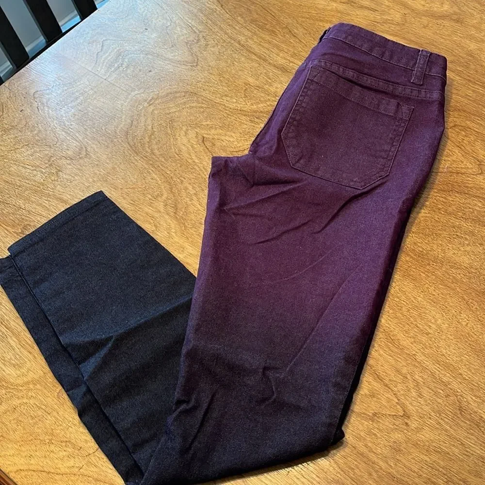 Prana Purple and Black Straight Leg Jeans